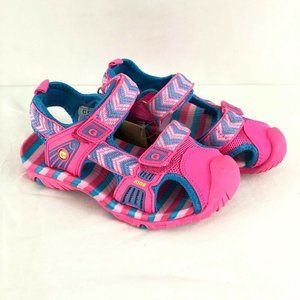 Coga Girls Sport Sandals Striped Closed Toe Pink